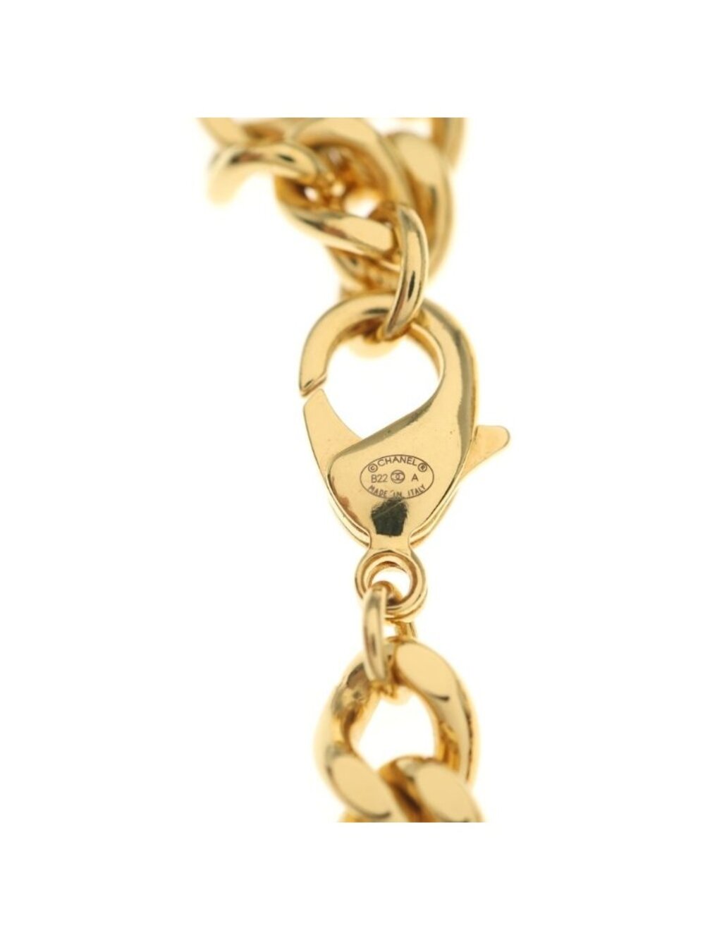 Chanel Rue Cambon Logo Chain Necklace Gold - Picture 4 of 6